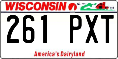 WI license plate 261PXT