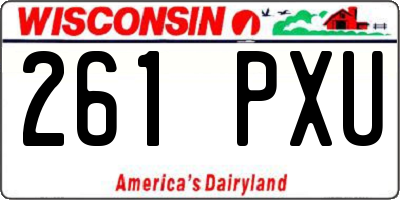 WI license plate 261PXU