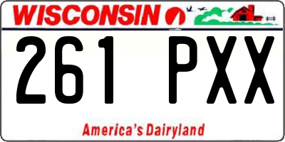 WI license plate 261PXX