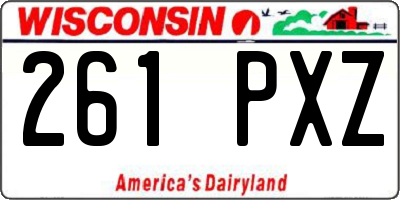 WI license plate 261PXZ