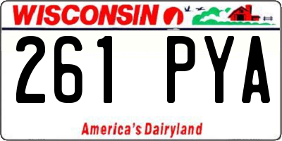 WI license plate 261PYA