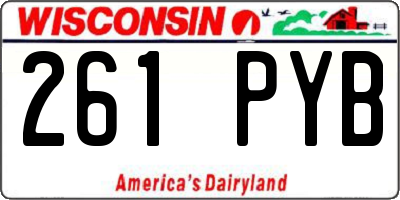WI license plate 261PYB