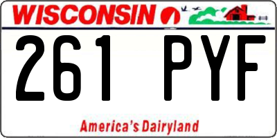 WI license plate 261PYF