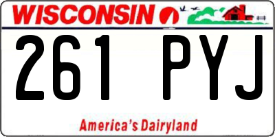 WI license plate 261PYJ