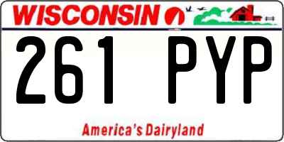 WI license plate 261PYP