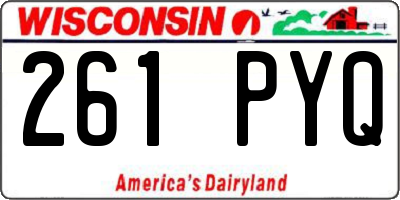 WI license plate 261PYQ
