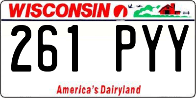 WI license plate 261PYY