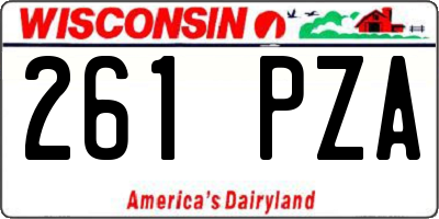 WI license plate 261PZA