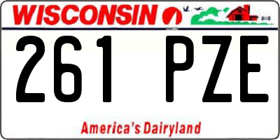WI license plate 261PZE