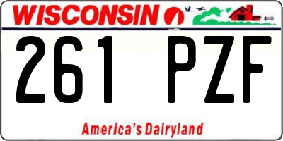 WI license plate 261PZF