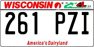WI license plate 261PZI