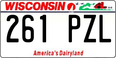 WI license plate 261PZL