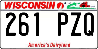 WI license plate 261PZQ