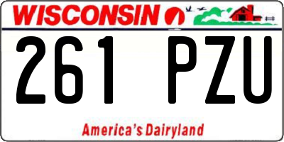 WI license plate 261PZU