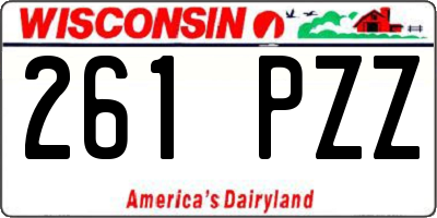 WI license plate 261PZZ