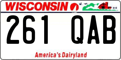 WI license plate 261QAB