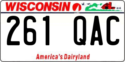 WI license plate 261QAC