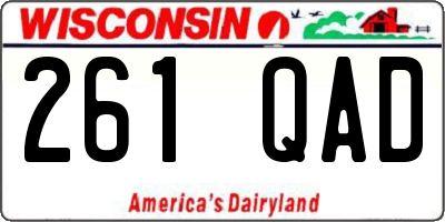 WI license plate 261QAD
