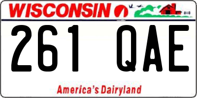 WI license plate 261QAE