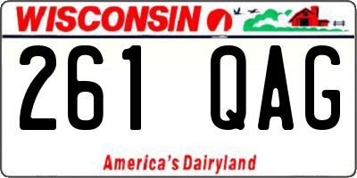 WI license plate 261QAG