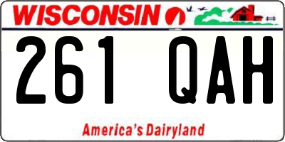 WI license plate 261QAH