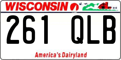 WI license plate 261QLB