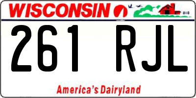 WI license plate 261RJL