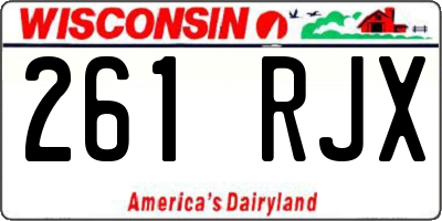 WI license plate 261RJX