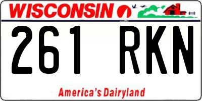 WI license plate 261RKN