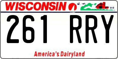 WI license plate 261RRY