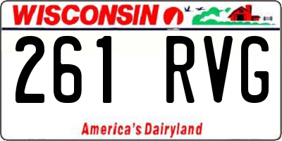 WI license plate 261RVG