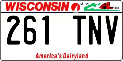 WI license plate 261TNV