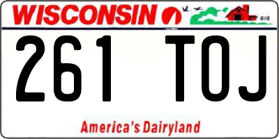 WI license plate 261TOJ