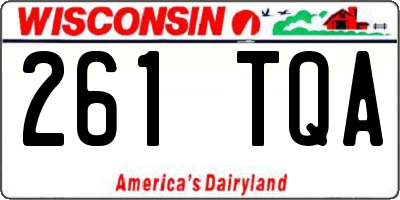 WI license plate 261TQA