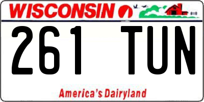 WI license plate 261TUN