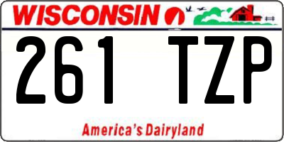 WI license plate 261TZP
