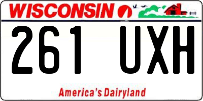 WI license plate 261UXH