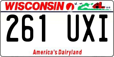 WI license plate 261UXI