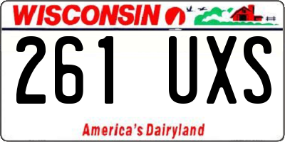 WI license plate 261UXS