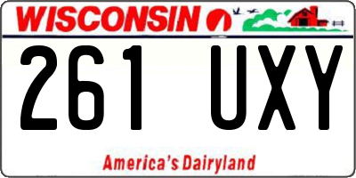 WI license plate 261UXY