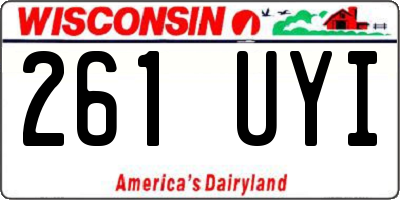 WI license plate 261UYI