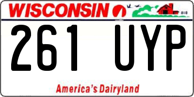 WI license plate 261UYP