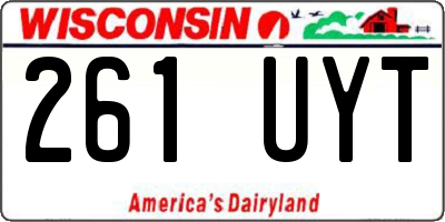 WI license plate 261UYT