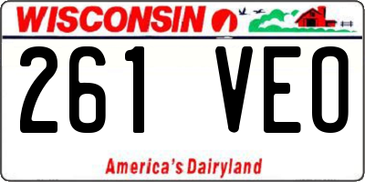 WI license plate 261VEO