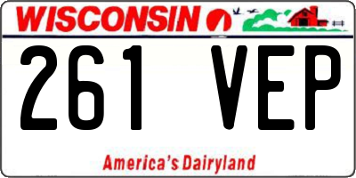 WI license plate 261VEP