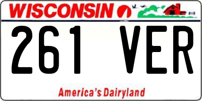 WI license plate 261VER