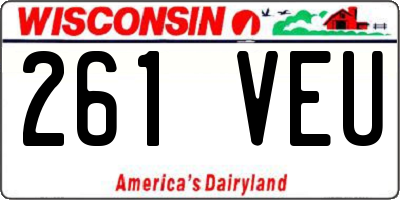 WI license plate 261VEU