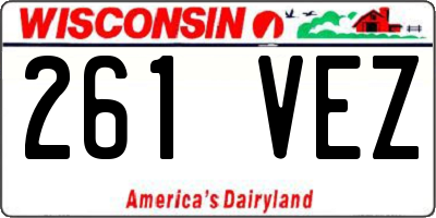 WI license plate 261VEZ