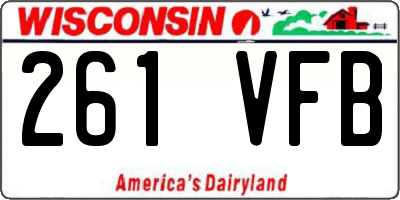 WI license plate 261VFB