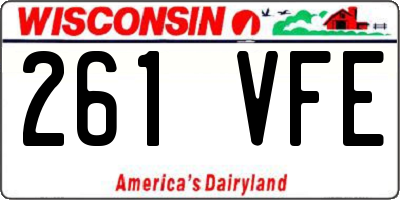 WI license plate 261VFE